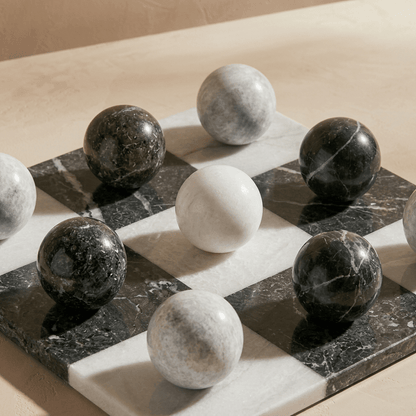 Italian Marble Tic Tac Toe Set