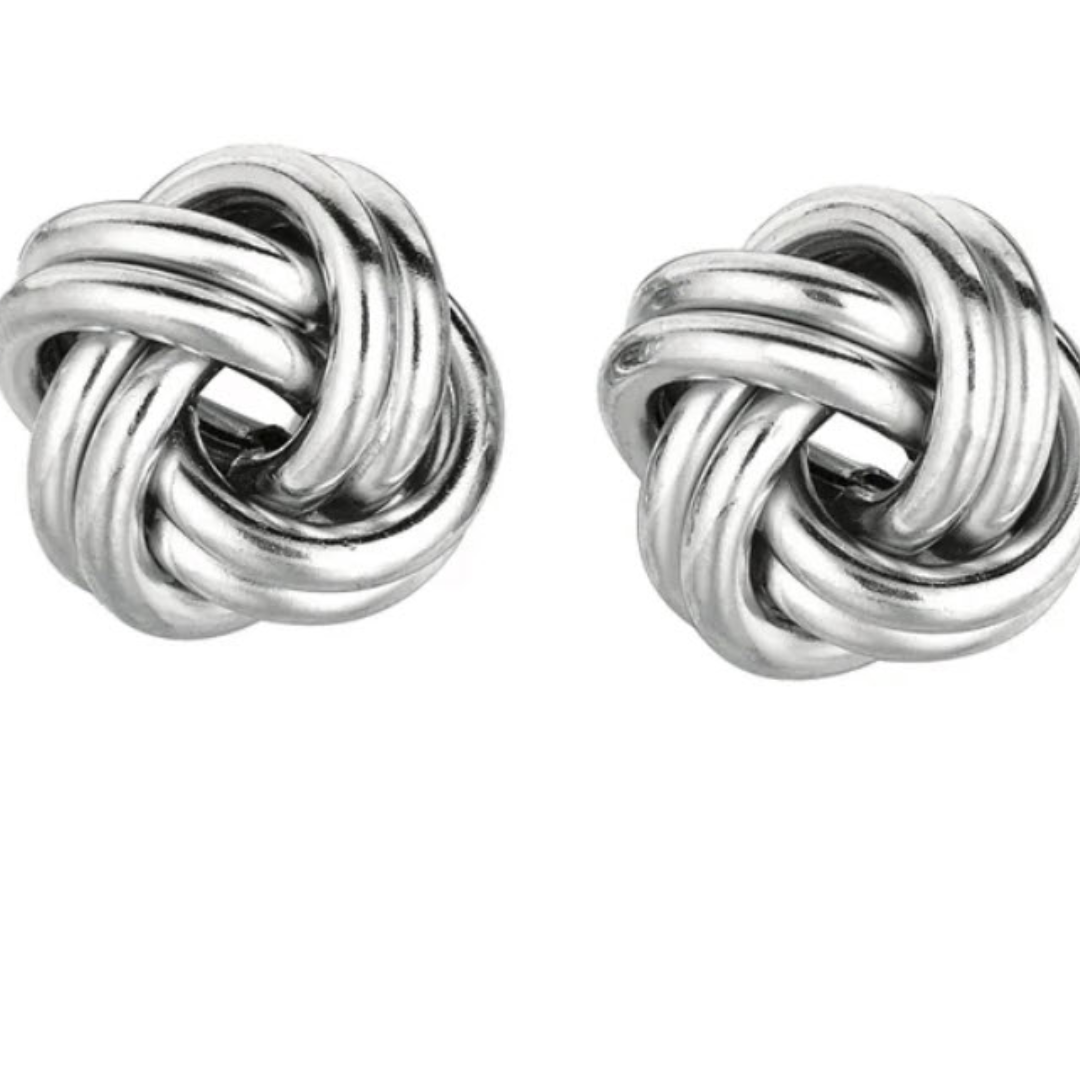 Hamilton Sterling Silver 2 Row Knot Earrings