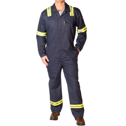 Flame Resistant Featherweight Coveralls With Reflective Striping