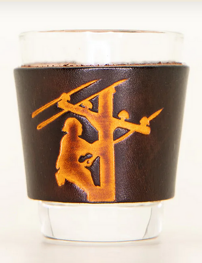 Leather Shot Glass - Lineman