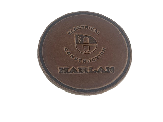 Leather custom coasters