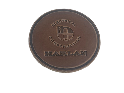 Leather custom coasters